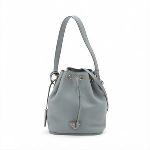 Prada Vitello Daino leather top handle bag blue